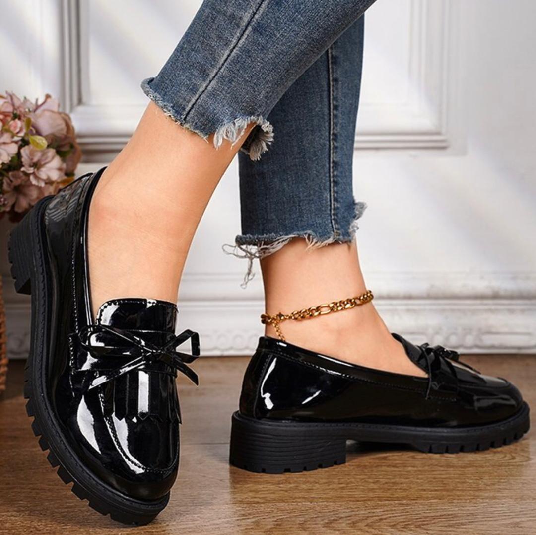 Double Sole Wet Look Brogues_0