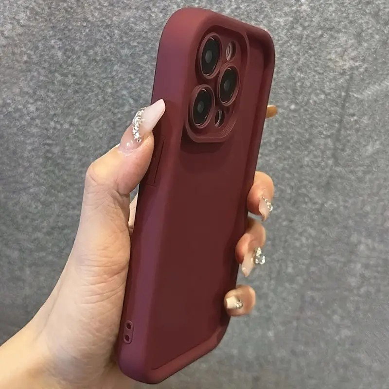 Anti-fall Mobile Phone Case for iPhone 14 Pro / Burgundy_0