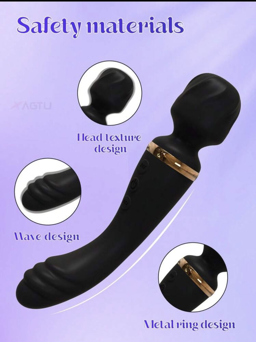 Vibro masseur double tête 2en 1