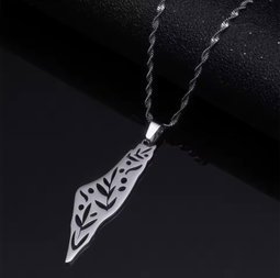 Palestine map pendant