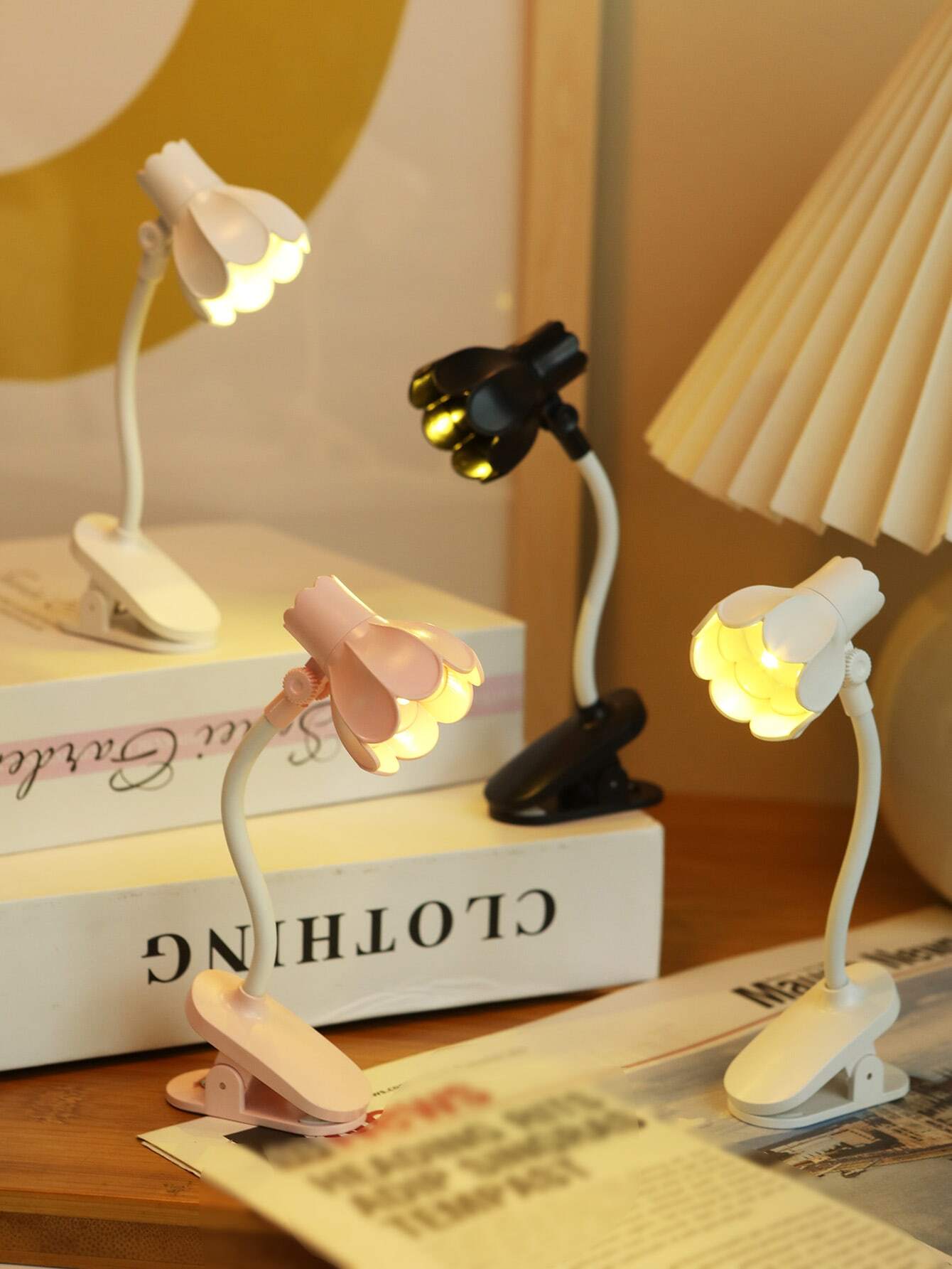 Battery Powered Book Lamp-Flower Style _0