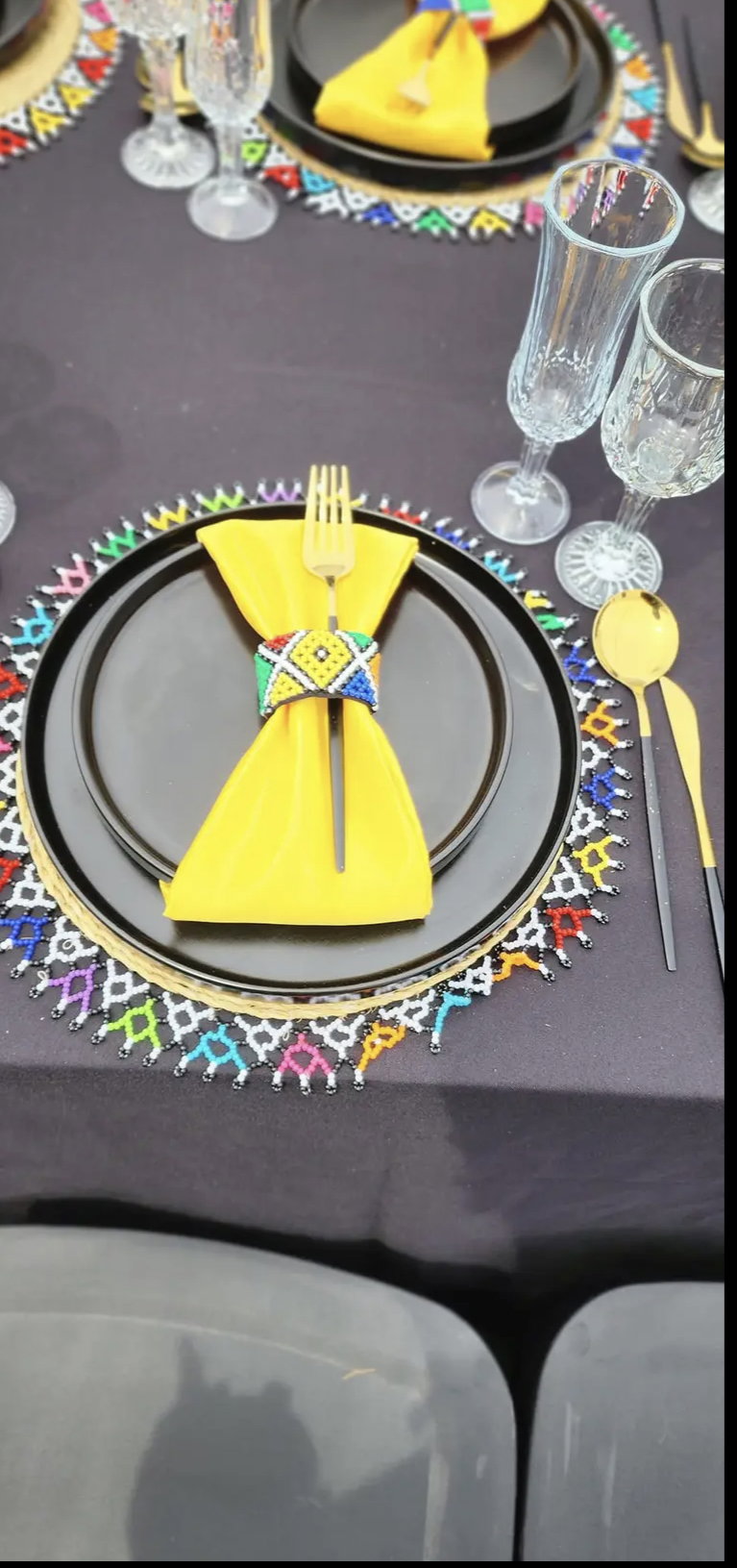Plate placement mat