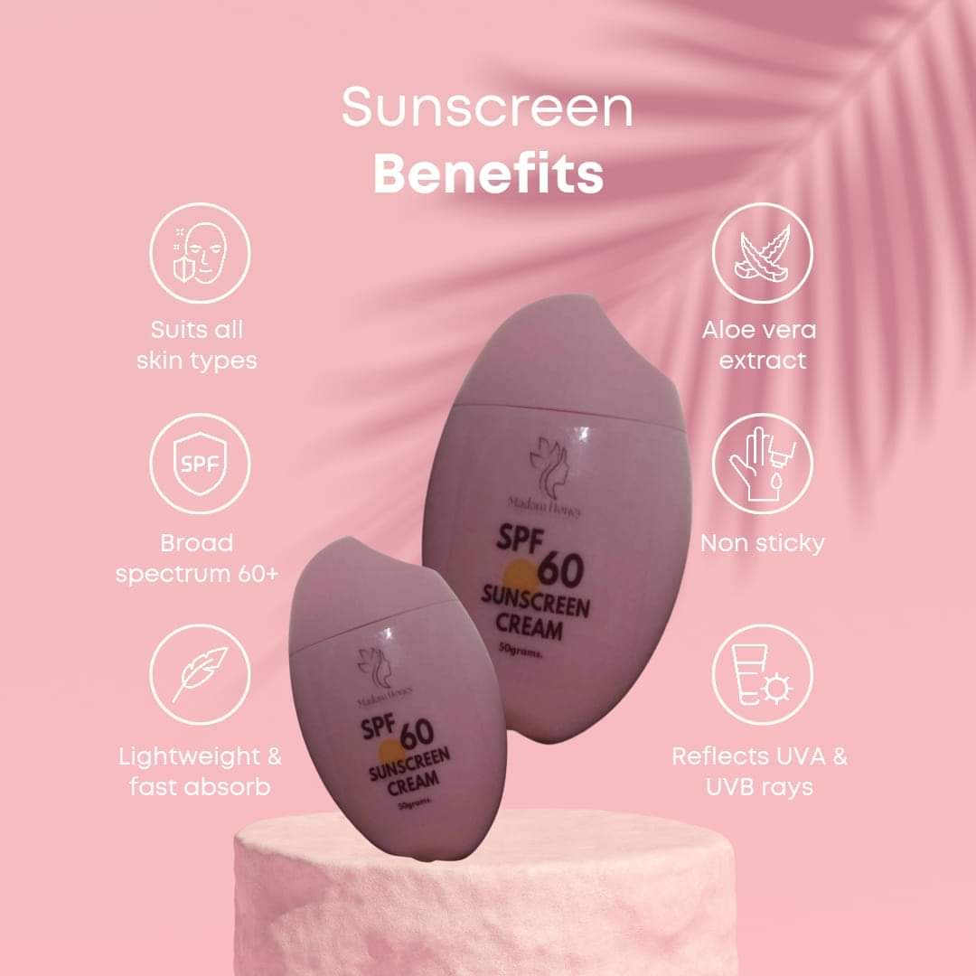 Madam Honey Instant-Glow Sunscreen Cream - SPF 60 (50grams)_1