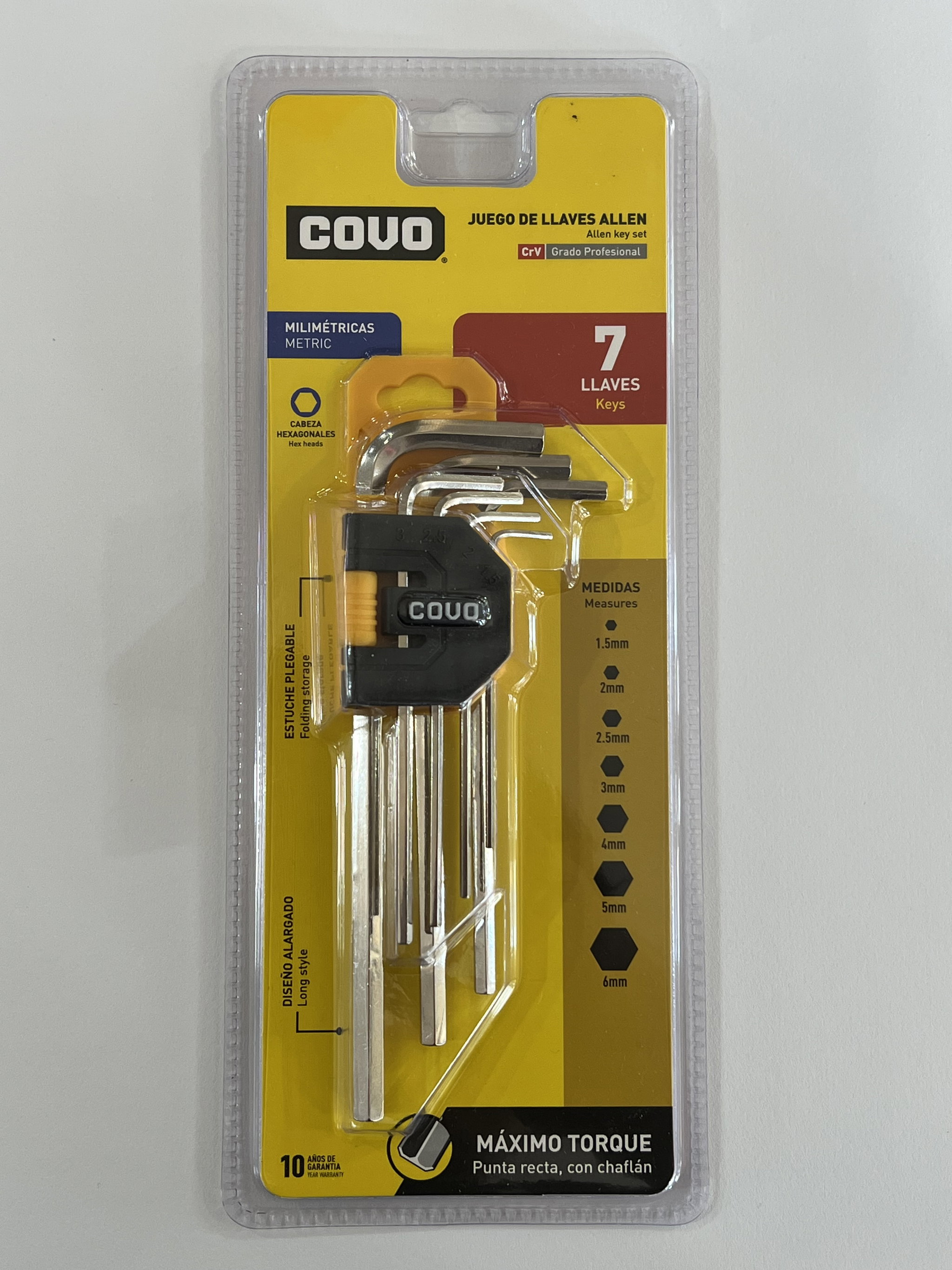 LLAVE ALLEN HEXAGONAL 7 PCS MILIMETRICA COVO 9-529_0