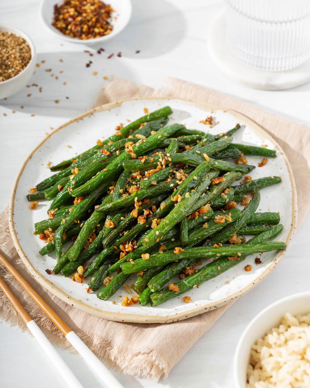 Stir-fried Garlic Green bean ผัดถั่วจีนกระเทียม