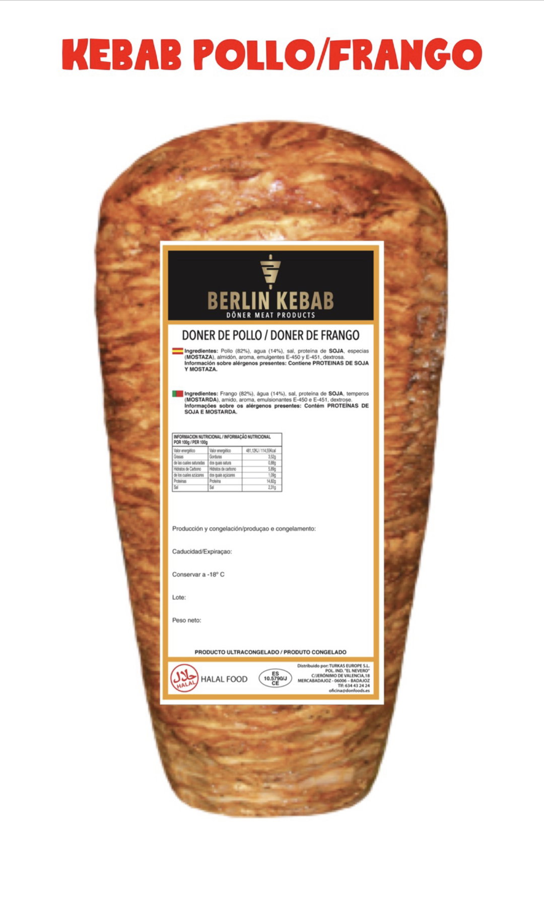 KEBAB DE POLLO 10 KG