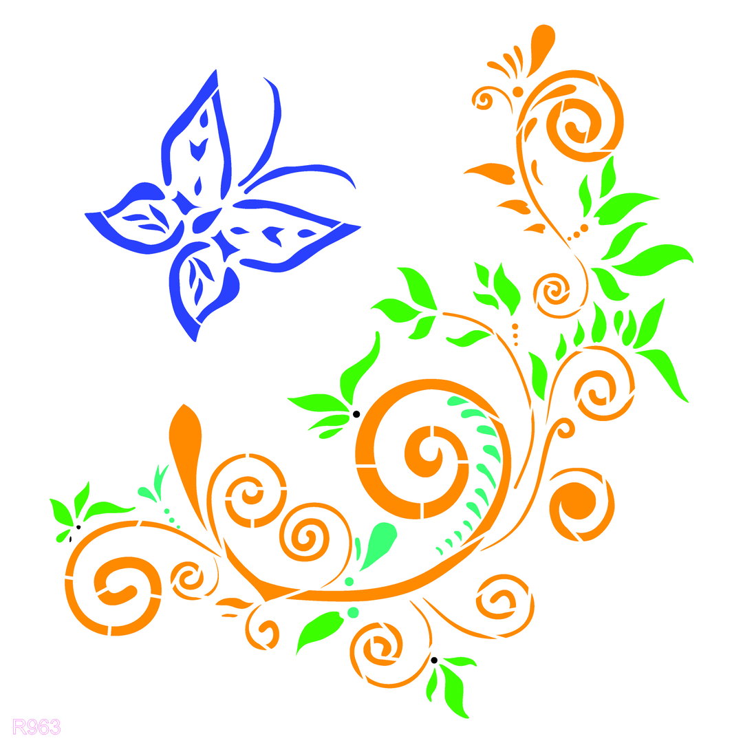 R963_Home Decor Wall Stencil