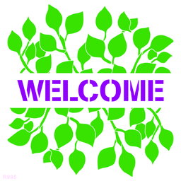 R995_Home Decor Welcome Wall Stencil