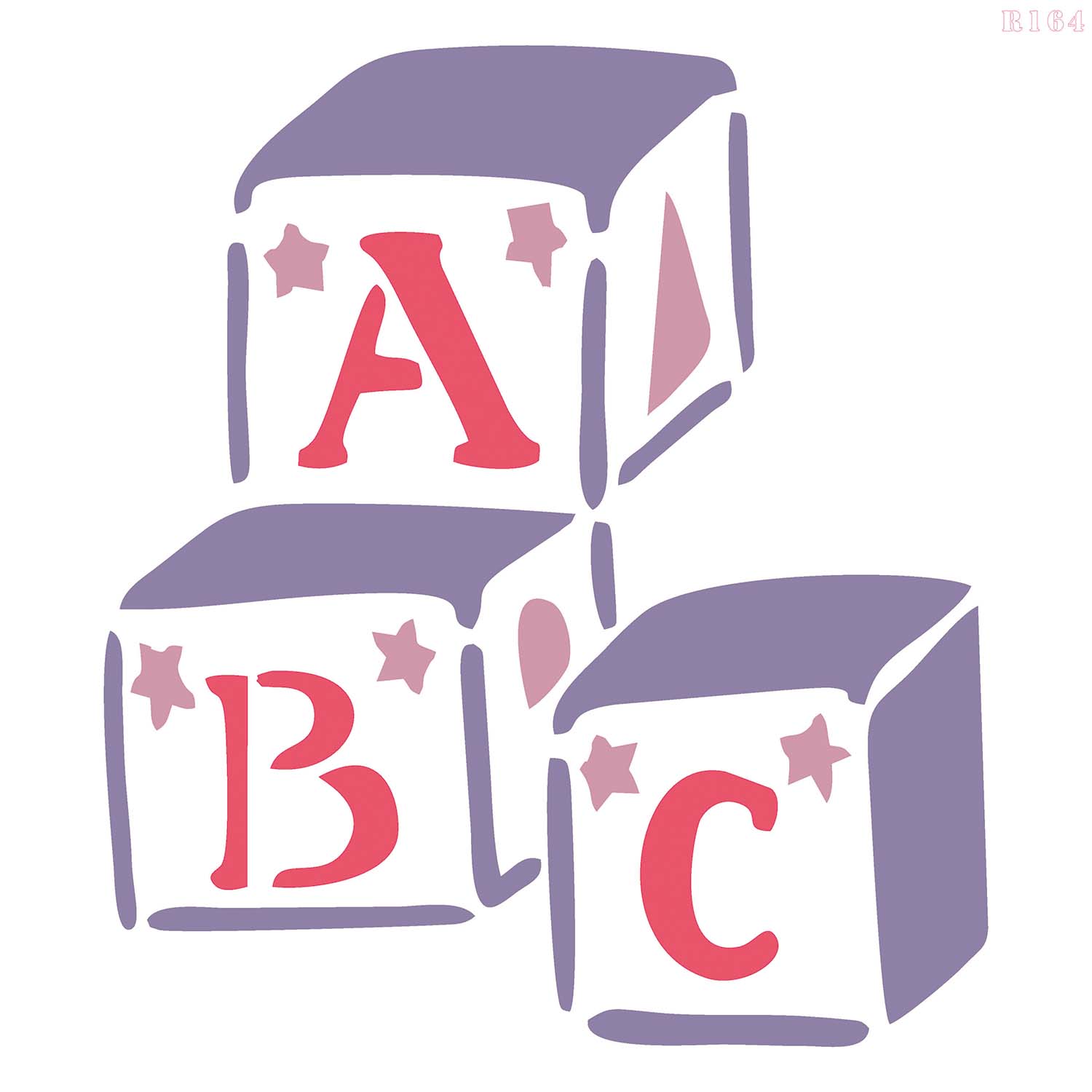 R164_Kids Alphabet Box Wall Stencil_1