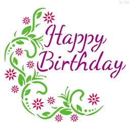 R169_Happy Birthday Wall Stencil