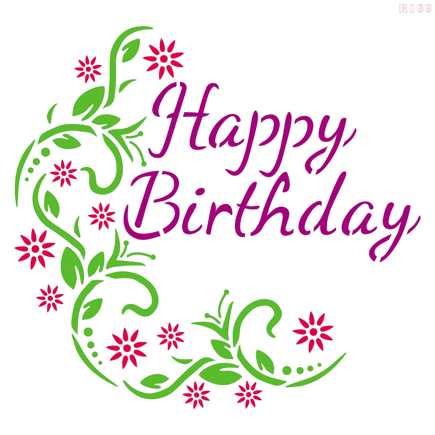 R169_Happy Birthday Wall Stencil_1