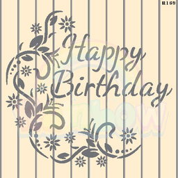 R169_Happy Birthday Wall Stencil