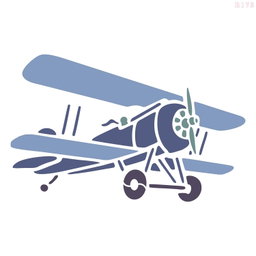 R172_Biplane Wall Stencil