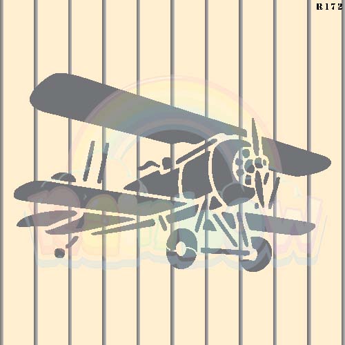 R172_Biplane Wall Stencil