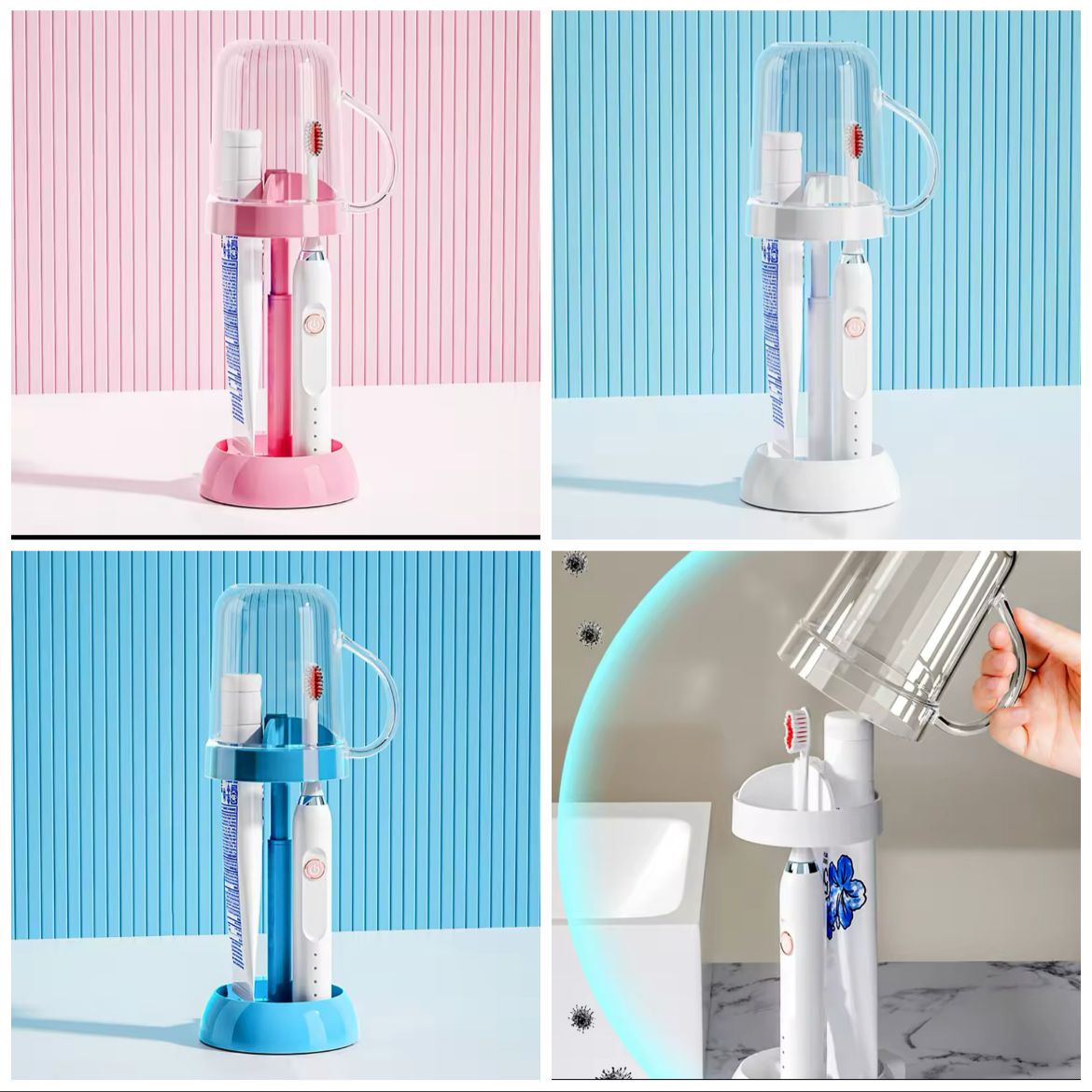 Adjustable Toothbrush Holder With Gargle Cup_2