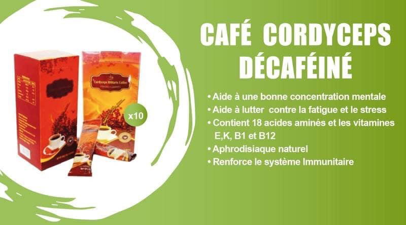 Café cordyceps Contre la fatigue; bonne qualité de sperme; Renforce la puissance sexuelle, (10 sachets)_10