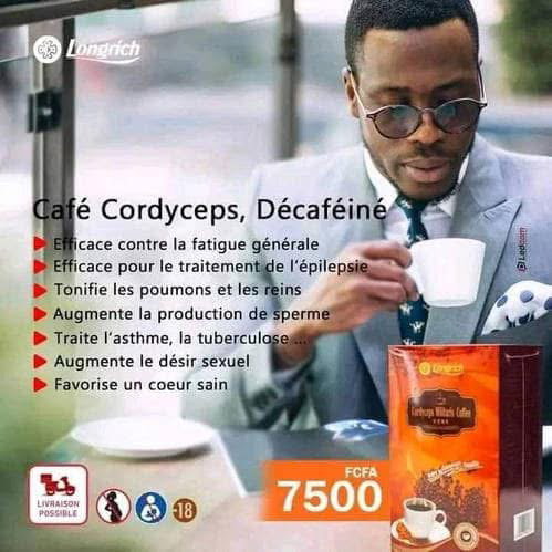 Café cordyceps Contre la fatigue; bonne qualité de sperme; Renforce la puissance sexuelle, (10 sachets)_11