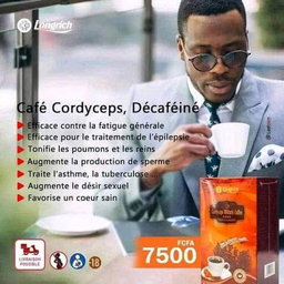 Café cordyceps Contre la fatigue; bonne qualité de sperme; Renforce la puissance sexuelle, (10 sachets)
