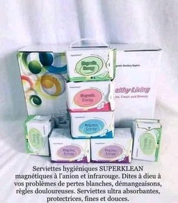 Serviettes hygiéniques/carton (19 pièces) ( guérit les infections vaginales) Protège slip/carton (16 pièces) (Avec anion, guérit les infections vaginales)