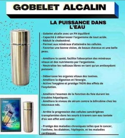 Le gobelet alcalin Longrich est assez spécial. Il transforme toute eau, acide ou neutre en une eau alcaline ionisée de pH 7,45 à 8 saine et potable.  Assure un approvisionnement en eau purifiée et un pH équilibré tout le temps grâce à l’élimination de l’excès Il élimine le chlore et les métaux nocifs Une enquête menée par l’OMS a révélé que près de 80% des maladies humaines sont dues à l’eau potable impure.  Boire de l’eau alcaline ionisée contribue au maintien de l’équilibre acide/basique dans notre corps. Le niveau d’alcalinité est en effet très important, car les recherches ont déjà prouvé que les bactéries et maladies ne peuvent pas survivre dans un état alcalin, mais qu’elles ont tendance à prospérer dans un environnement acide.