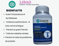 Libao (Compléments de fertilité pour homme, 160 comprimés)