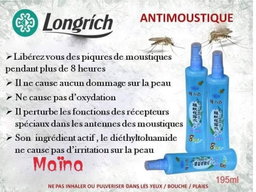 Anti-moustique (Arôme de fleurs, à pulvériser sur les parties exposées du corps 195ml)
