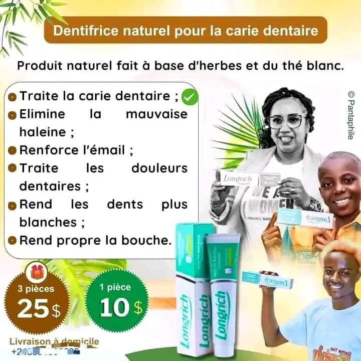 Pâte dentifrice thé blanc 200g (Formule Sans fluor : contre maux de dents, mauvaise haleine, saignement des gencives, caries,...)_2