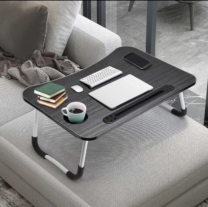 Multi-purpose foldable portable laptop /study desk table with tablet slot_1
