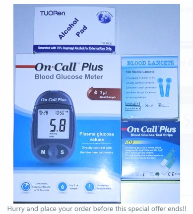 On Call Plus Original Glucometer and strips (50s)_0