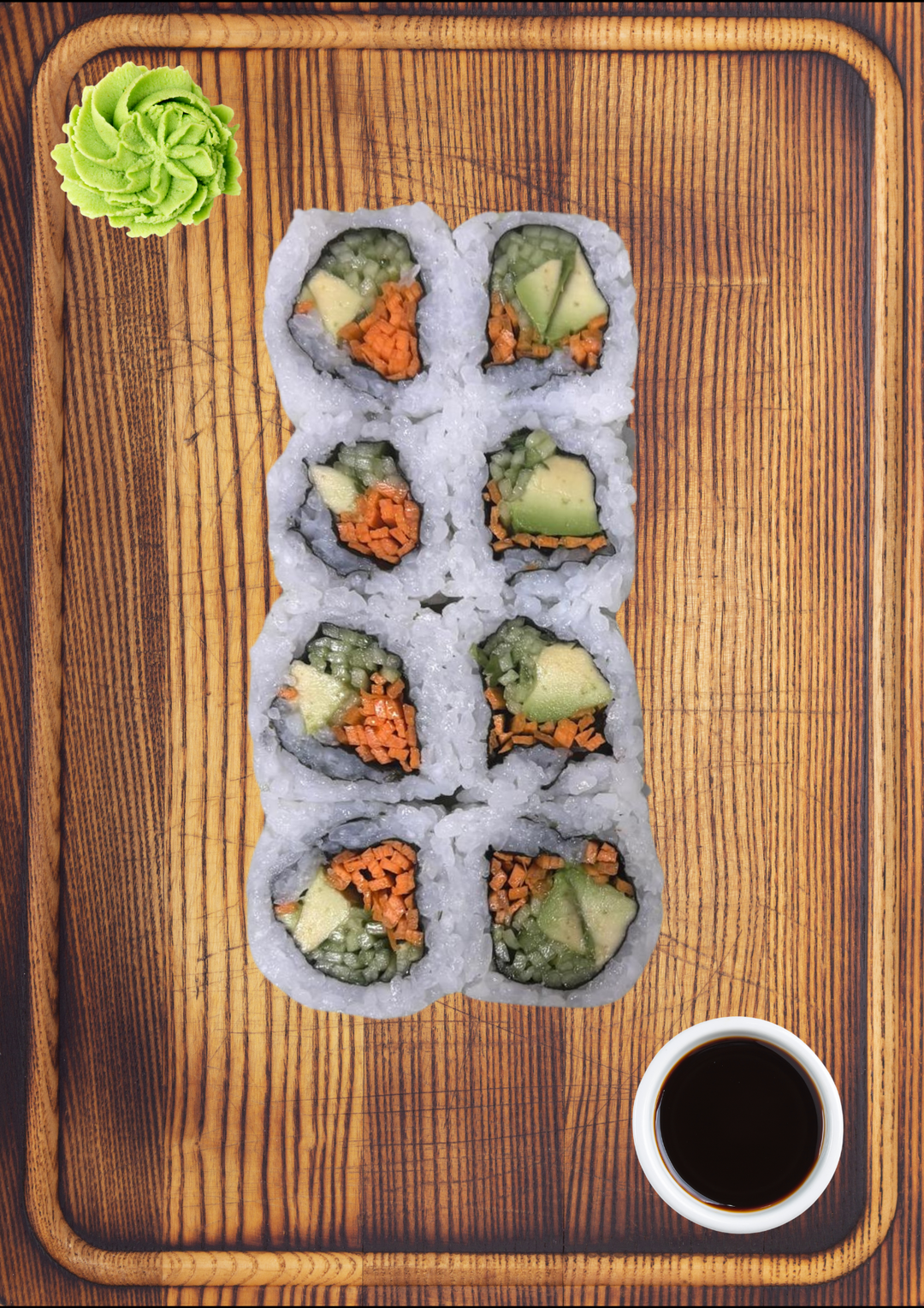Avocado, Cucumber, and Carrot Roll - רול אבוקדו, מלפפון וגזר