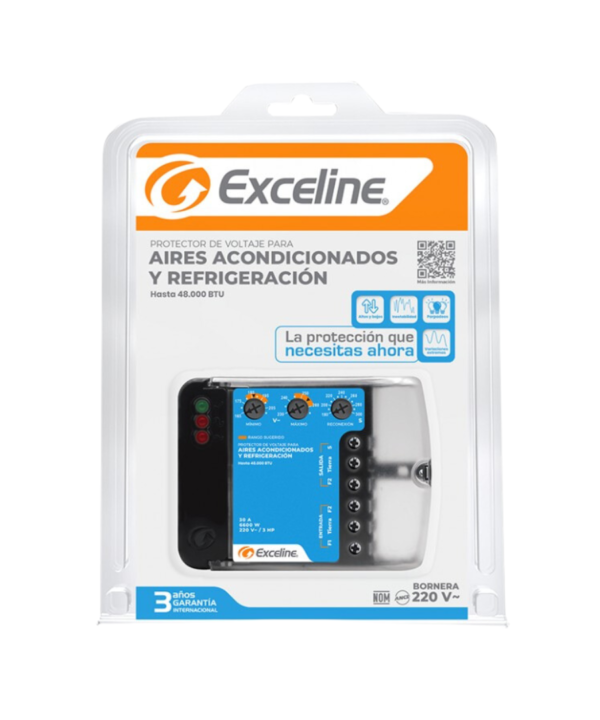 Protector contra alto y bajo voltaje para equipos de refrigeracion 220 vac GSM-R220B/3