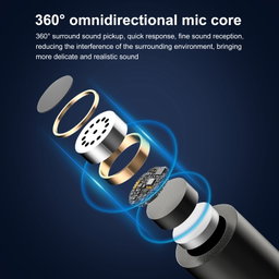 PULUZ Wireless Lavalier Noise Reduction Reverb Microphones for iPhone / iPad, 8-Pin Receiver and Dual Microphones(Black) 