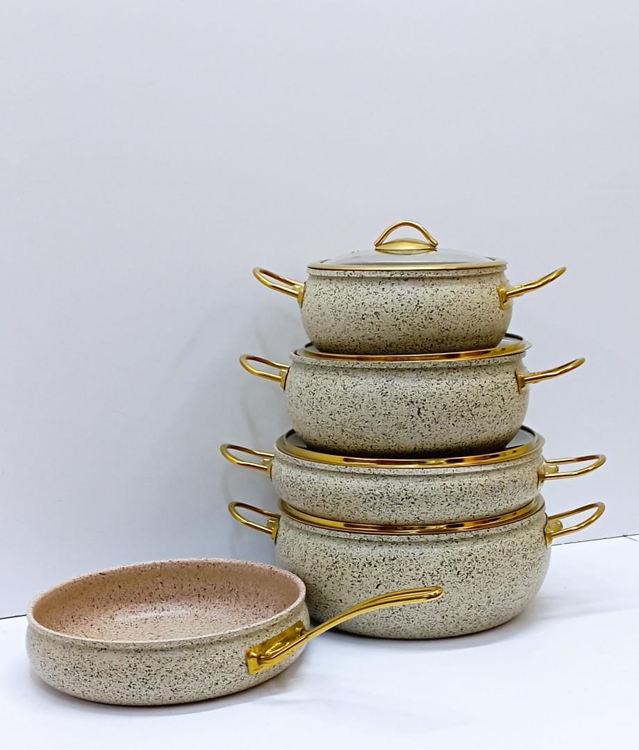❇️ 9PCS GRANITE COATING KITCHEN COOKWARE SET