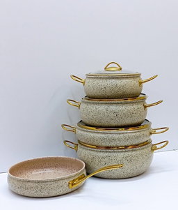 ❇️ 9PCS GRANITE COATING KITCHEN COOKWARE SET