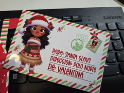 Kit Cartita Para Santa con tu personaje favorito