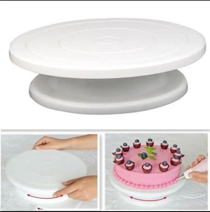 ⏯️ PLASTIC cake turntable 360° rotational_1