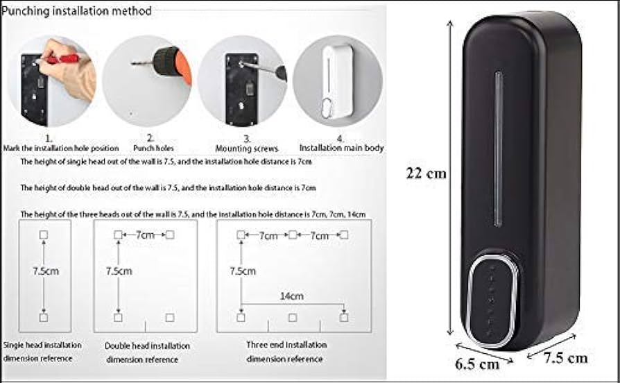 screw Wall mounted 350ml elevated design soap dispenser _2