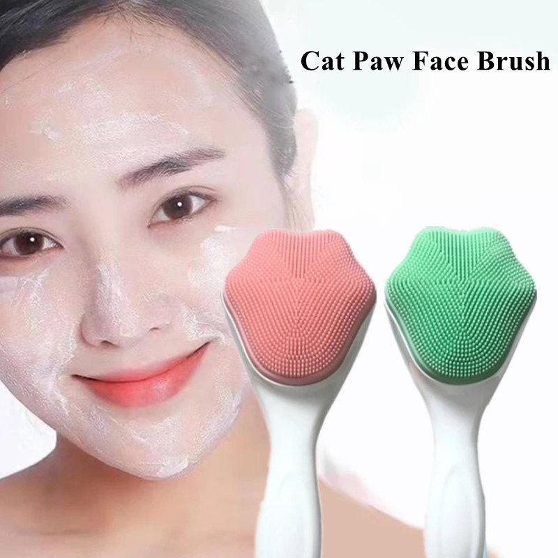 Cat paw shape Beauty cleanser silicone face cleaning brush