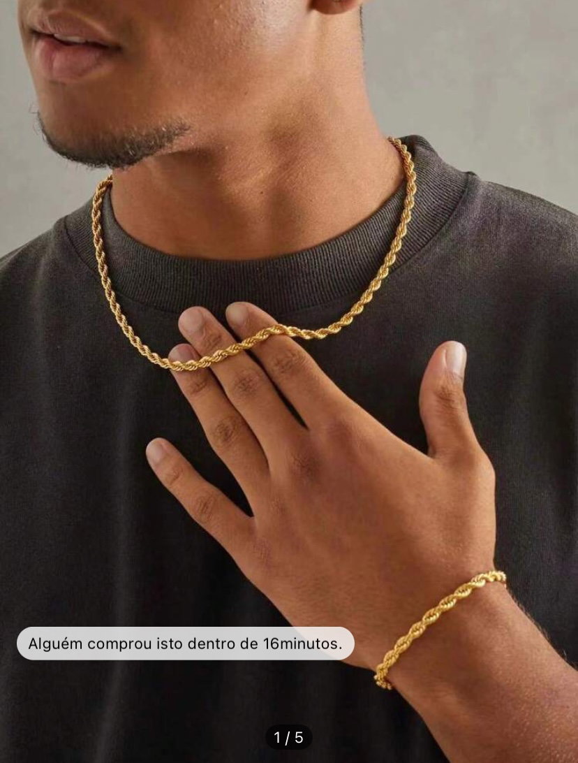 Conjunto Colar e Mascote Masculino _0
