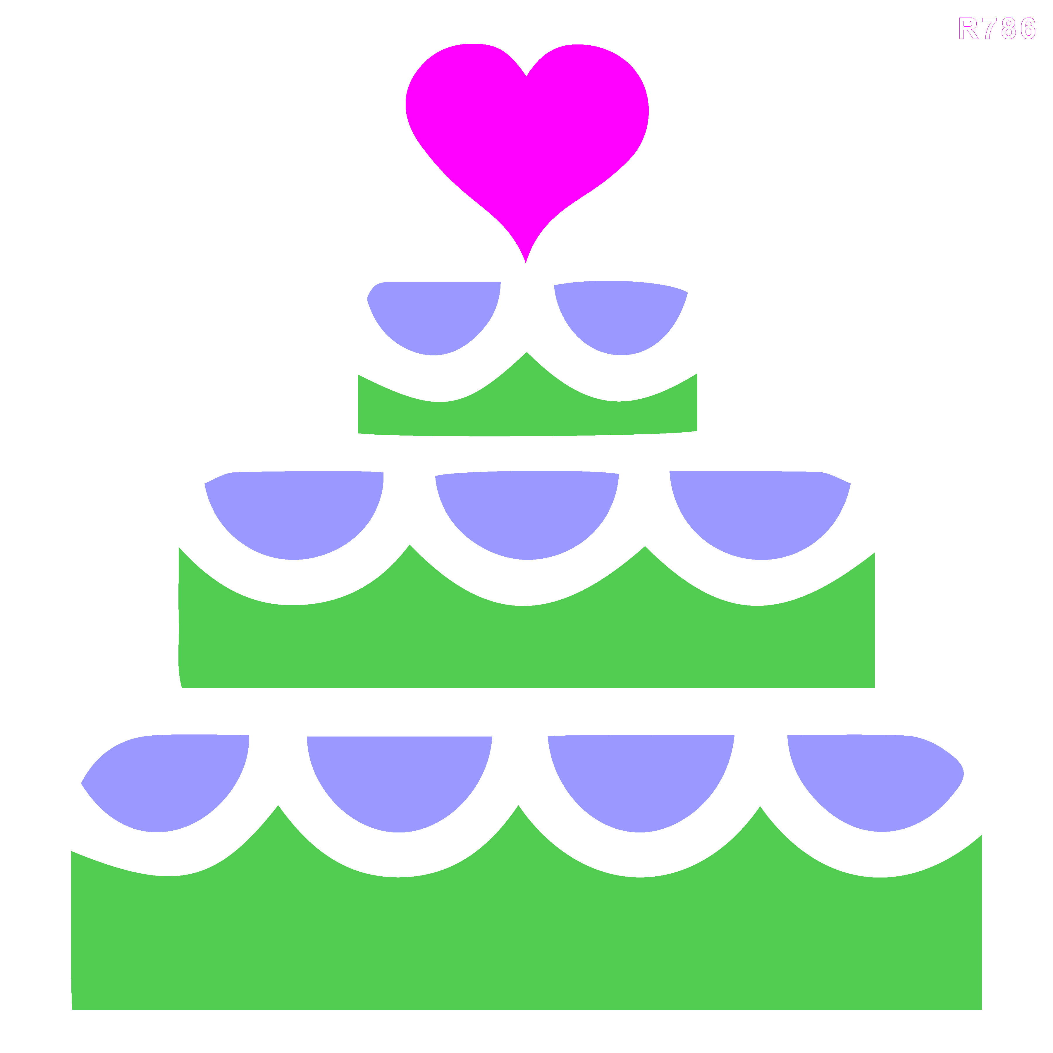 R786_Birthday Cake Wall Stencil
