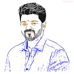R941_Actor Vijay Wall Stencil