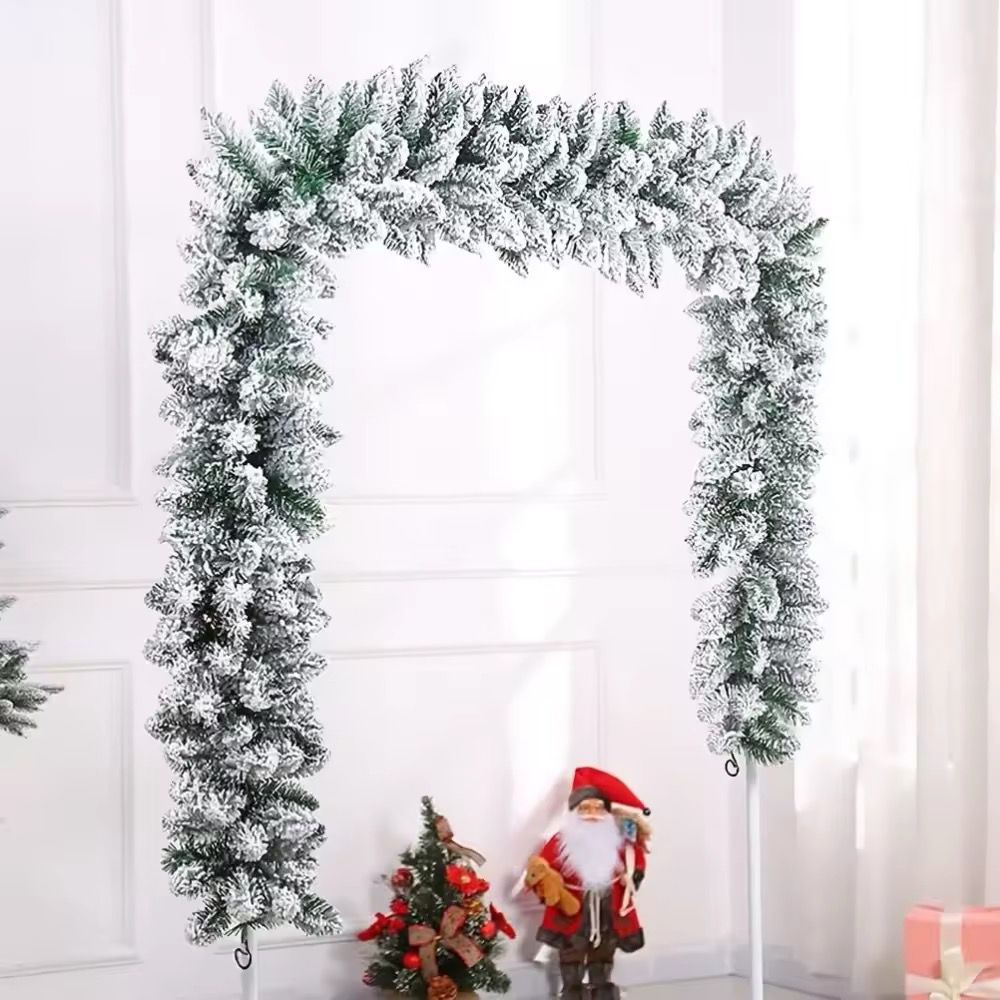2.7Meters Christmas Snow Flocked Garland_3