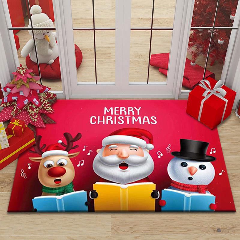 Merry Christmas Doormat Decorative Xmas Holiday Front Door Mat _0