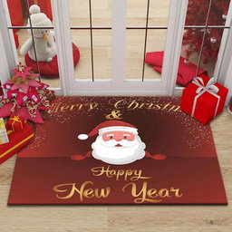 Merry Christmas Doormat Decorative Xmas Holiday Front Door Mat