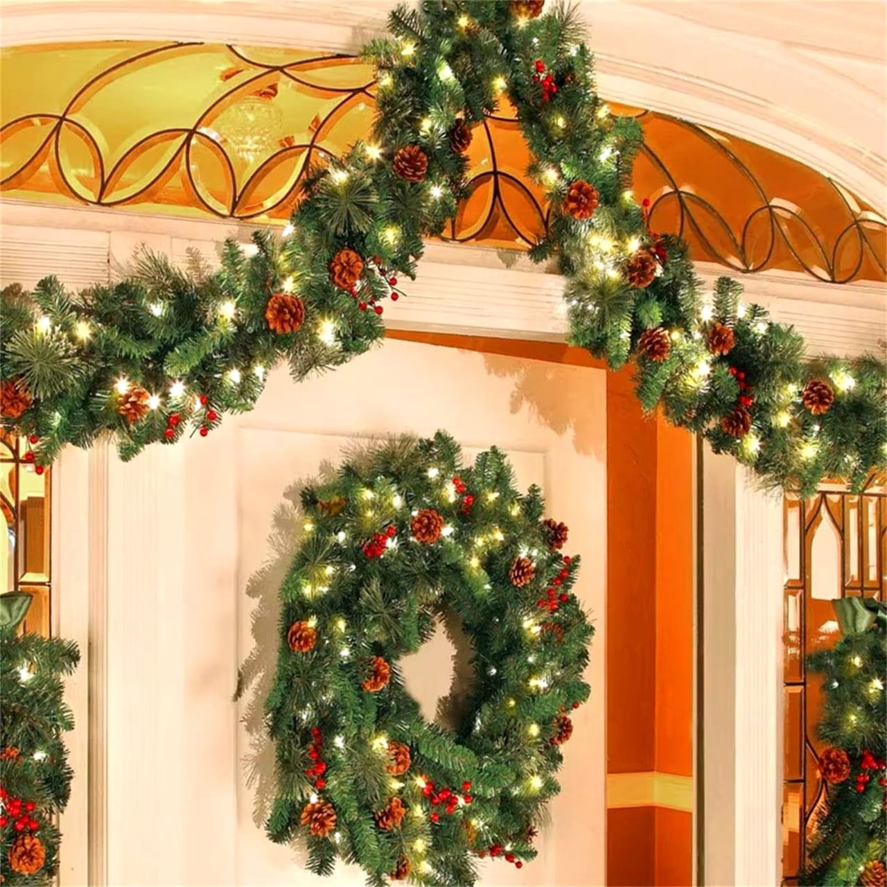 Multifunctional Christmas Predecorated Garland_0