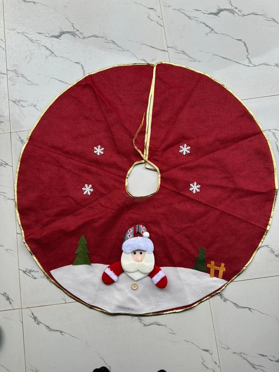 Christmas Tree Skirt Cartoon Santa Claus Snowman Elk Xmas Tree Skirt _2