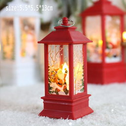 Santa Claus snowman lantern light 