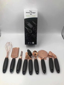 High quality 7pcs Kitchen gadget set with copper plated 