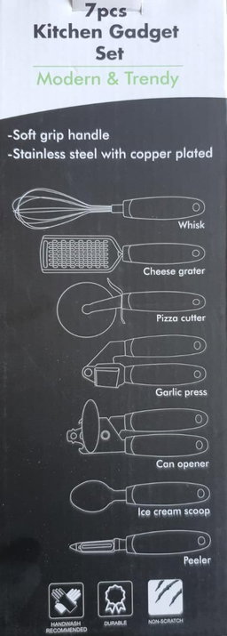 High quality 7pcs Kitchen gadget set with copper plated 