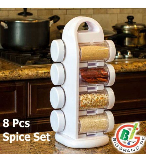 9pcs revolving spice set (8shakers 1 revolving stand)